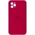 Чохол Silicone Case Square з захистом камери на Apple iPhone 11 Pro Max (6.5") – Червоний / Rose Red. Фото 1 з 3
