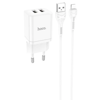 СЗУ Hoco N25 Maker (2USB-A) + USB to Lightning фото 1 СЗУ Hoco N25 Maker (2USB-A) + USB to Lightning фото 1 из 1