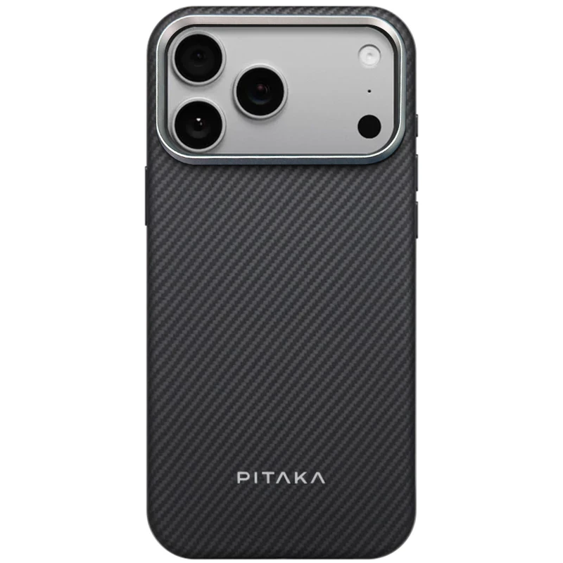 Чехол PC PITAKA with MagSafe для Apple iPhone 17 Pro (6.3") – Black / Grey. Фото 2 з 3