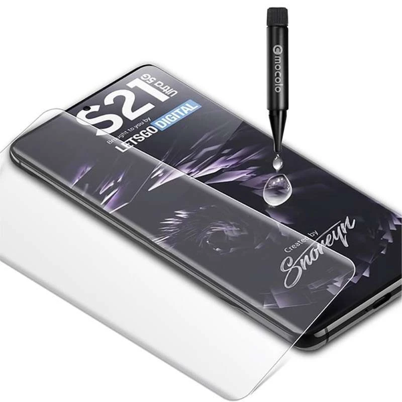 3D защитное стекло Mocolo с УФ лампой для Samsung Galaxy S21 Ultra – Прозрачный. Фото 4 из 6