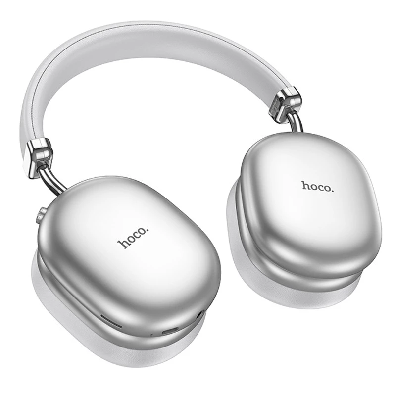 Накладні бездротові навушники Hoco W35 Max Auspicious ANC – silver. Фото 2 з 3