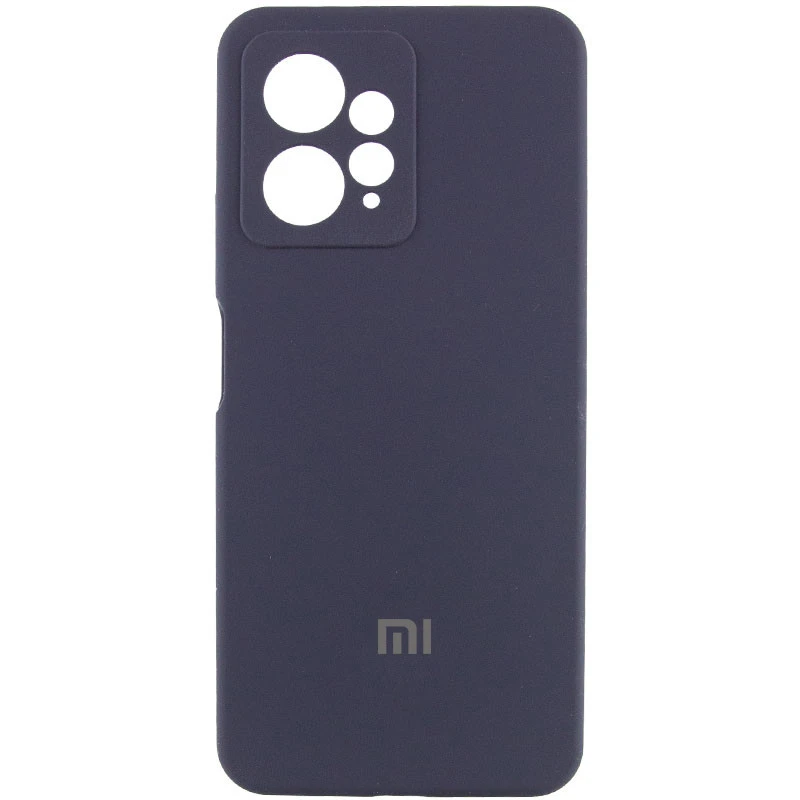 Чохол Silicone Case Lakshmi Premium L з закритою камерою на Xiaomi Redmi Note 12 4G – Темно-синій / Midnight blue. Фото 1 з 5