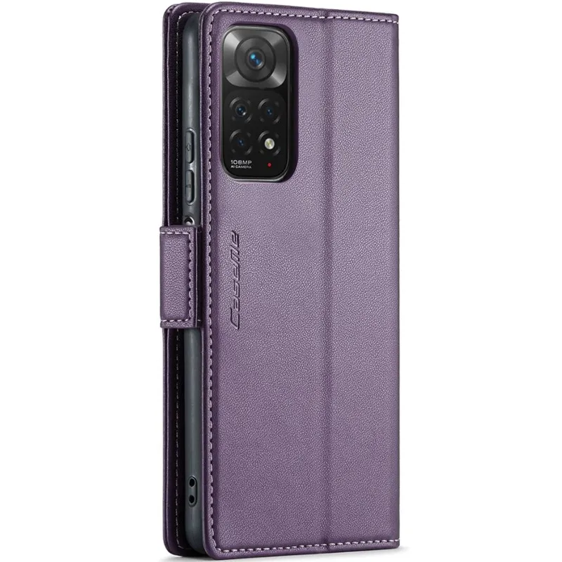 Шкіряний чохол-книжка CaseMe Nappa leather для Xiaomi Redmi Note 11 (Global) / Note 11S – Purple. Фото 7 з 10