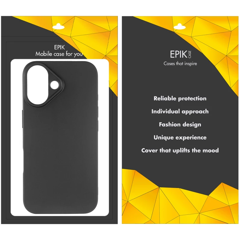 Чёрный силиконовый чехол Epik для Apple iPhone 16 Plus – Черный. Фото 8 из 8
