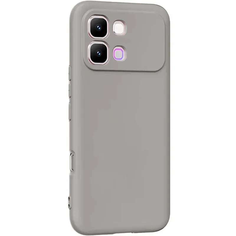 Цветной силиконовый чехол GETMAN с закрытой камерой на Infinix Note Edge – Серый / Lavender. Фото 1 из 1