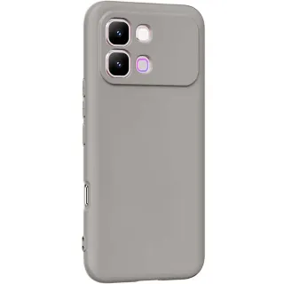 Цветной силиконовый чехол GETMAN с закрытой камерой на Infinix Note Edge — Серый / Lavender
