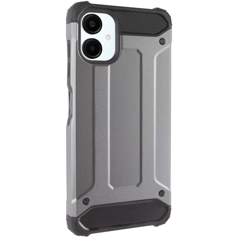 Протиударний чохол з посиленими кутами Immortal на Samsung Galaxy A06 – Метал / Gun Metal. Фото 2 з 8