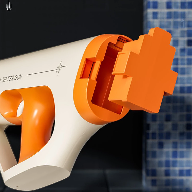 Водный аккумуляторный автомат Water Gun 185-66 (400ml) with lithium battery – White / Orange. Фото 5 из 5