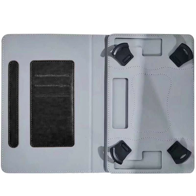 Універсальний шкіряний чохол книжка для планшета 7-8" – Чорний. Фото 3 з 10