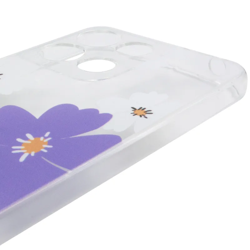 Чохол TPU Clear Joy для Motorola Moto G17 Power – Pastel Daisies. Фото 5 з 6