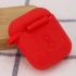 Силіконовий футляр для навушників Airpods Slim Circle – Червоний / Red. Фото 3 з 3