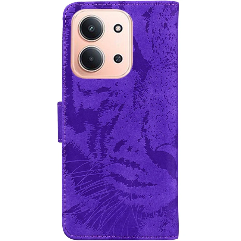 Шкіряний чохол-книжка Tiger для Xiaomi Redmi 15C (EU) – Purple. Фото 3 з 7