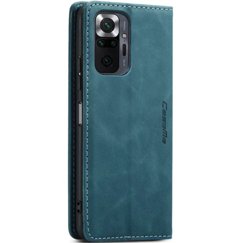 Шкіряний чохол-книжка CaseMe Velvet Nubuck для Xiaomi Redmi Note 10 Pro – Green. Фото 5 з 6
