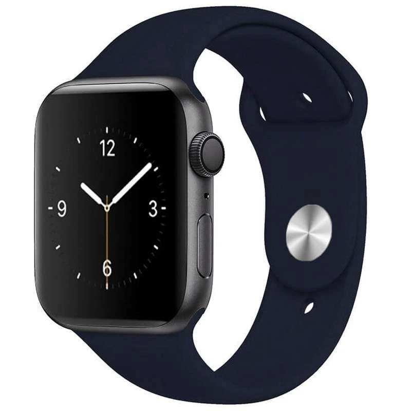 

Силіконовий ремінець для Apple watch 38mm / 40mm (Темно-синій / Midnight blue)