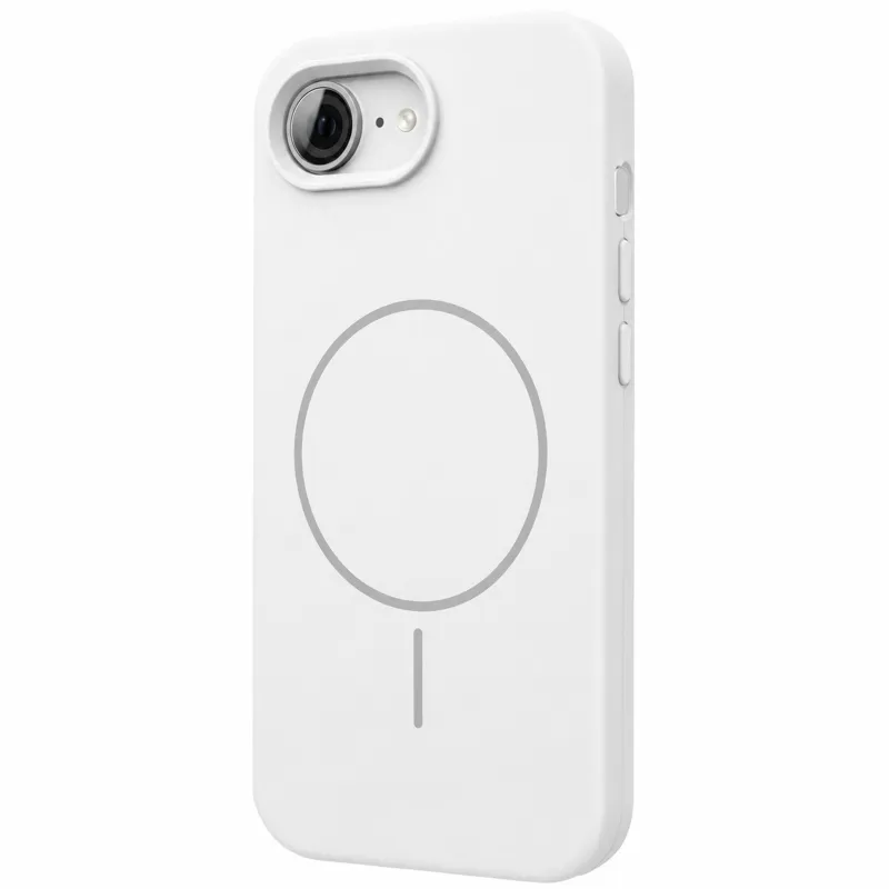 Чехол Silk Full Protective (AA) NO LOGO with Magnetic Fit для Apple iPhone 16e (6.1") – Белый / White. Фото 1 из 3
