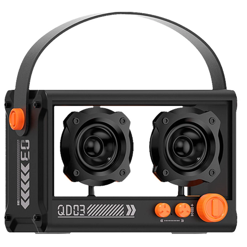 Bluetooth колонка QD03 Transparent з мікрофоном – Black. Фото 2 з 5