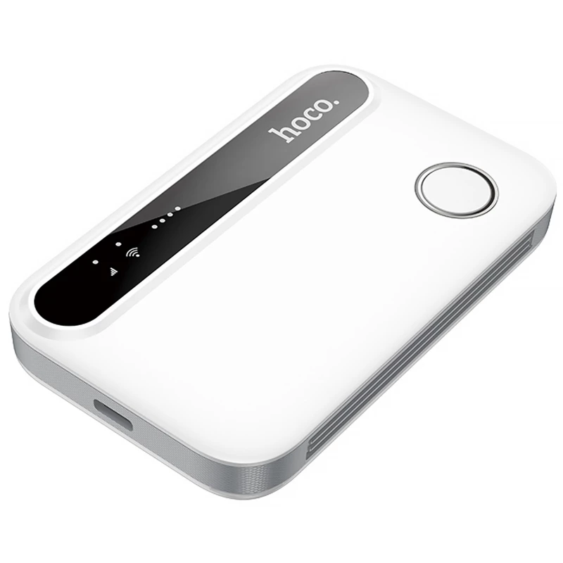 Портативний модем WiFi роутер Hoco HI41 150Mbps (Micro SIM) 2100 mAh – White. Фото 4 з 6