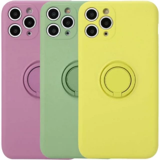 Чехол Candy Ring с кольцом и защитой камеры для Apple iPhone 12 Pro (6.1") фото 1 Чехол Candy Ring с кольцом и защитой камеры для Apple iPhone 12 Pro (6.1") фото 1 из 3