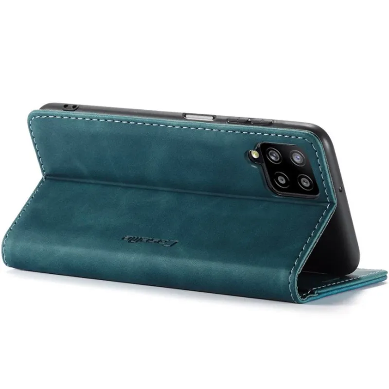 Шкіряний чохол-книжка CaseMe Velvet Nubuck для Samsung Galaxy M12 – Green. Фото 6 з 6