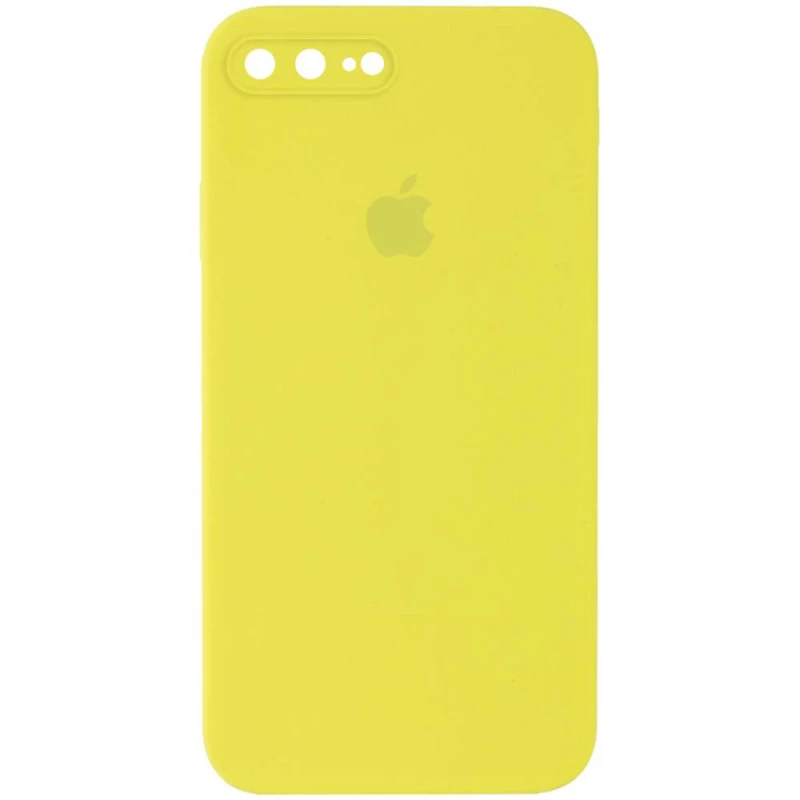 

Чехол Silicone Case Square с защитой камеры для Apple iPhone 7 plus / 8 plus (Желтый / Bright Yellow), Жовтий / bright yellow