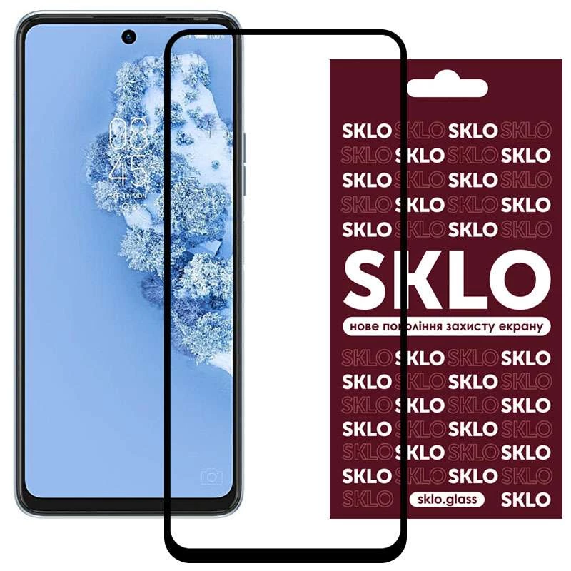 Захисне скло SKLO 3D TECNO Camon 17P – Чорний. Фото 1 з 4