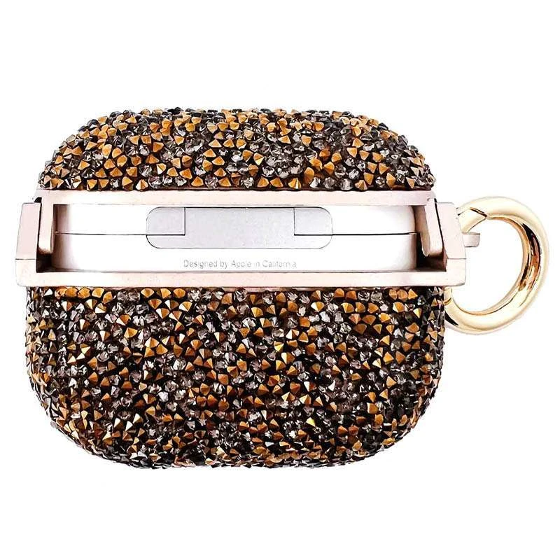 TPU чохол Bling World Rock Diamond для навушників AirPods Pro / Airpods Pro 2 – Золотий. Фото 3 з 3