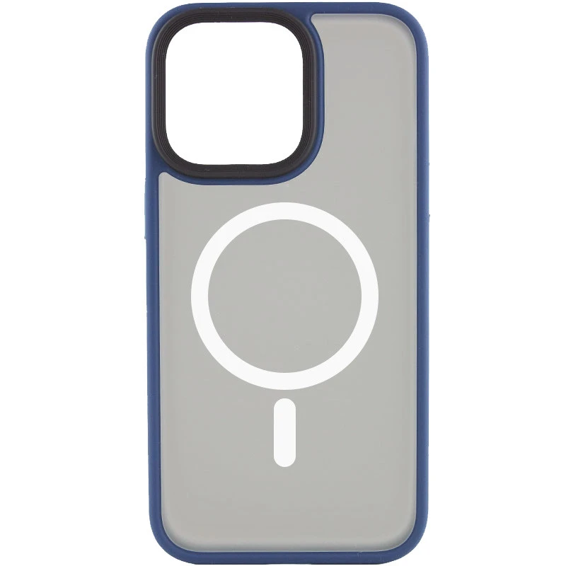 TPU+PC з металевими кнопками та MagSafe на Apple iPhone 12 Pro (6.1") – Синій / Navy Blue. Фото 2 з 5