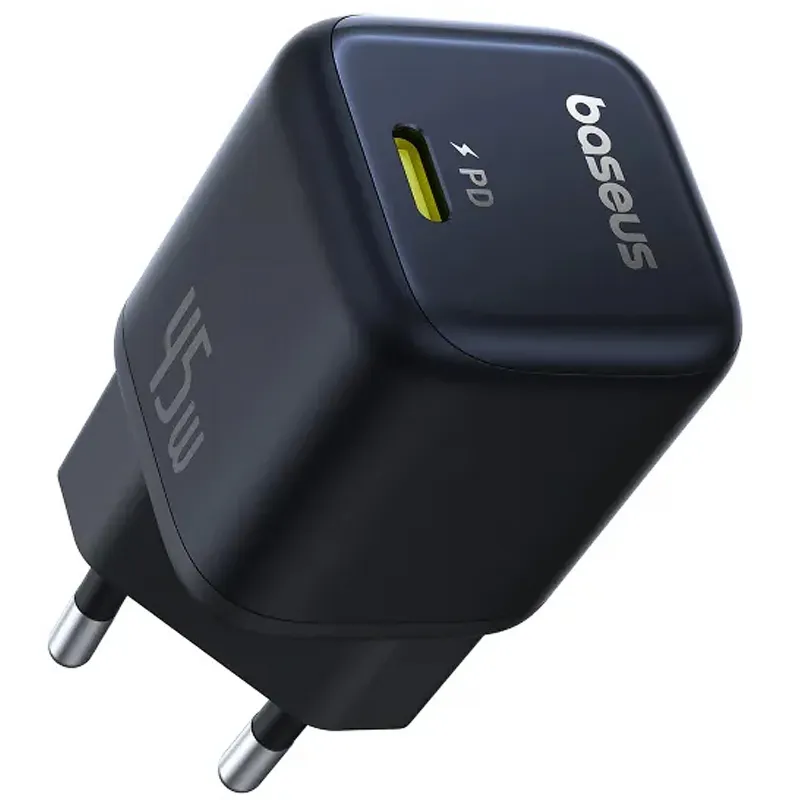 МЗП Baseus PicoGo GaN Fast Charger 45W (1USB-C) (P10176800) – Cosmic Black. Фото 2 з 5