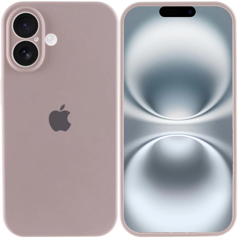 Чохол Silicone Case з захистом камери на Apple iPhone 16 Plus – Сірий / Lavender. Фото 3 з 8