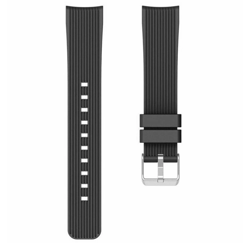 

Ремінець Silicone Stripe для Xiaomi Amazfit/Samsung 20 mm (Чорний / Black)