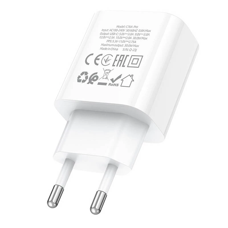 МЗП Hoco C76A Pro Majestic PD30W (1C) – White. Фото 2 з 4