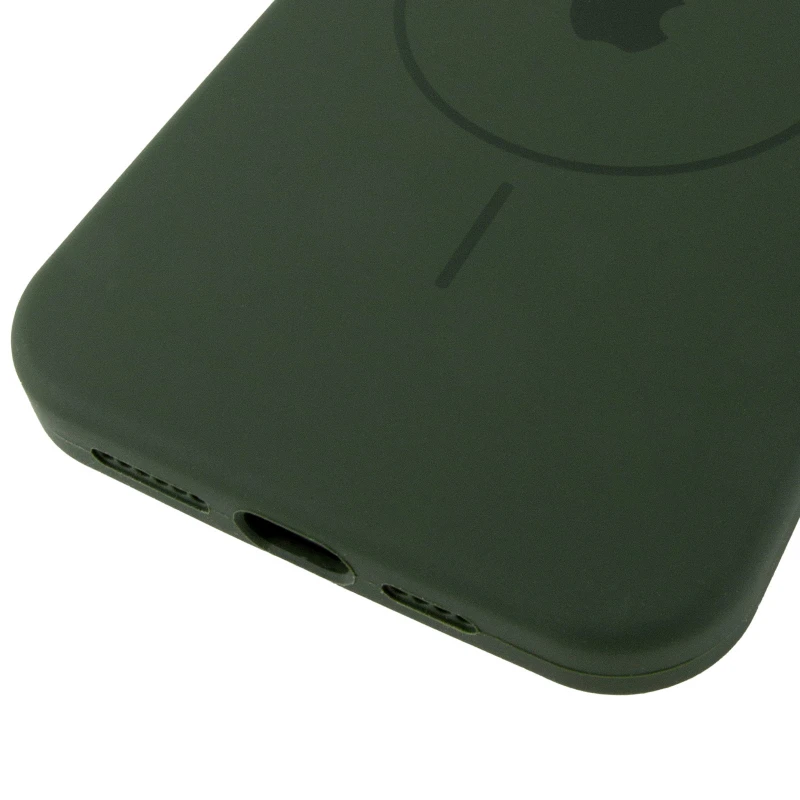 Чохол Silicone Case Full Protective (AA) V2 with MagSafe для Apple iPhone 15 Pro (6.1") – Зелений / Cyprus Green. Фото 6 з 6