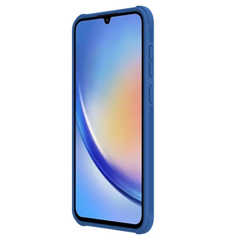 Карбоновая накладка Nillkin Pro со шторкой для камеры для Samsung Galaxy A55 – Blue. Фото 5 из 6