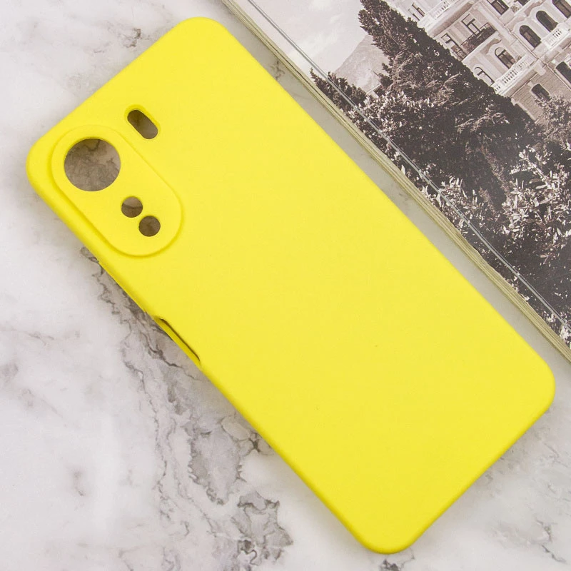 Чохол Silicone Case Lakshmi Premium з закритою камерою на Xiaomi Redmi 13C – Жовтий / Yellow. Фото 5 з 15