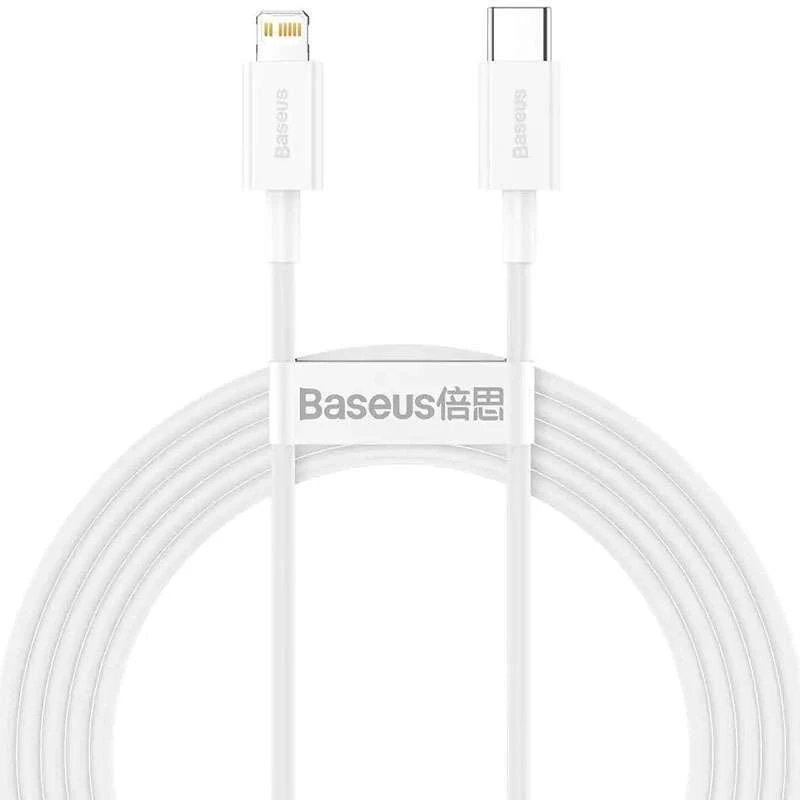 

Дата кабель Baseus Superior Series Fast Charging Type-C to Lightning PD 20W (1m) (Белый), Білий