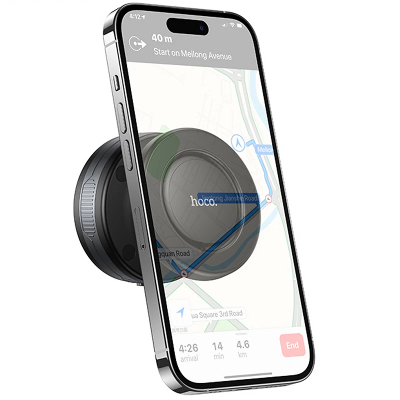 Автотримач Hoco H87 Dragon electric suction cup magnetic (universal) – Black / Metal gray. Фото 2 Автотримач Hoco H87 Dragon electric suction cup magnetic (universal) – Black / Metal gray. Фото 2 з 6