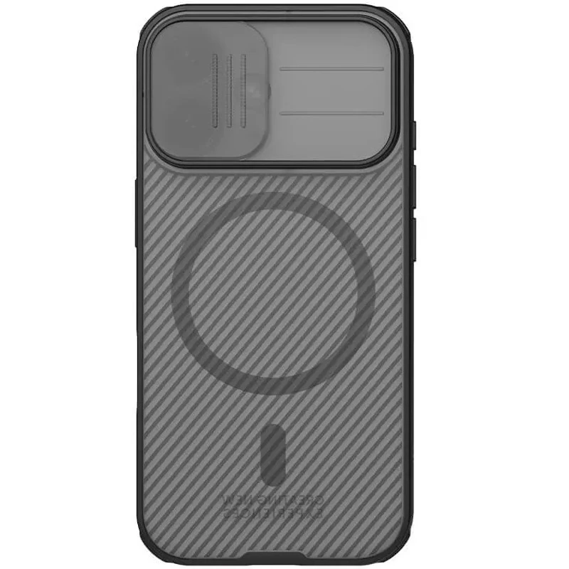 Пластиковая накладка Nillkin Pro со шторкой для камеры и магнитом для Apple iPhone 17 (6.3") – Transparent black. Фото 2 Пластиковая накладка Nillkin Pro со шторкой для камеры и магнитом для Apple iPhone 17 (6.3") – Transparent black. Фото 2 из 5