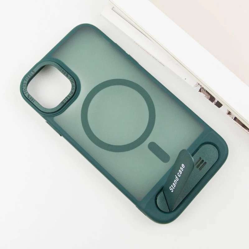 TPU+PC чохол Stand case для Apple iPhone 15 (6.1") – Green. Фото 4 з 7