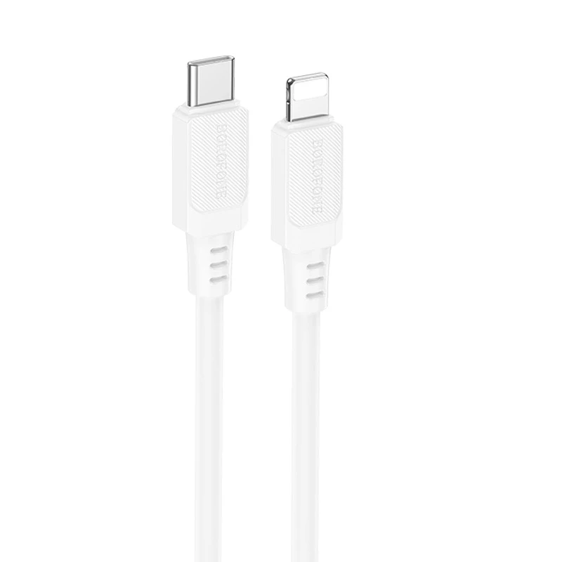 Дата кабель Borofone BX115 Lotto Type-C to Lightning 27W (1m) – White. Фото 1 з 5