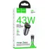 АЗП Hoco NZ16A Rigorous 43W (1USB-A/1C) + кабель Type-C to Lightning – Metal grey. Фото 2 з 6