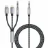 Аудио кабель Aux Amaya AUX-05 (Type-C/Lightning/AUX to AUX 3.5mm) (1.2m) фото 1 из 1