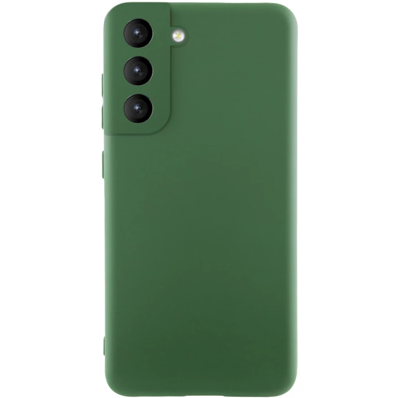Чохол Silicone Case Lakshmi Plus з закритою камерою на Samsung Galaxy S21 FE – Зелений / Dark green. Фото 2 з 8