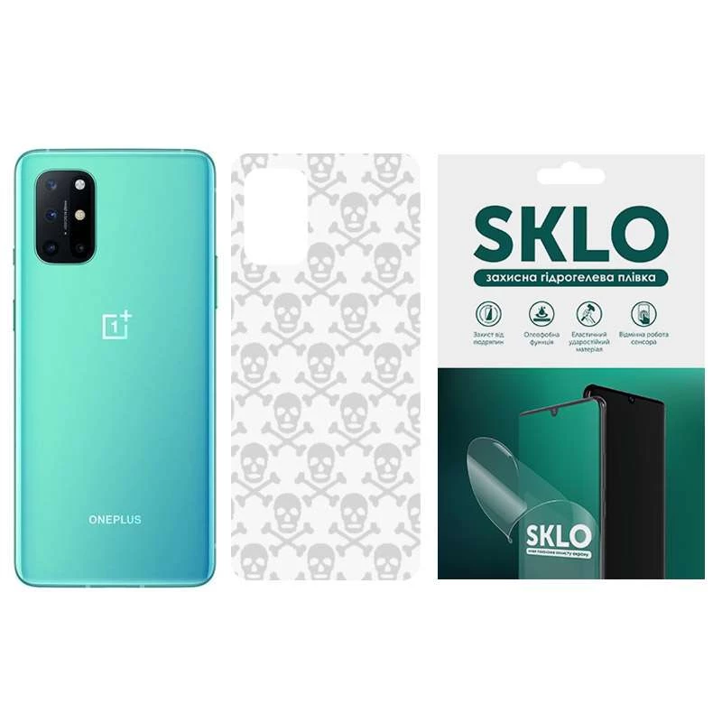 

Защитная плёнка SKLO Back Transparent на тыльную сторону для OnePlus 6 (Прозрачный / Черепа), Прозорий / черепи