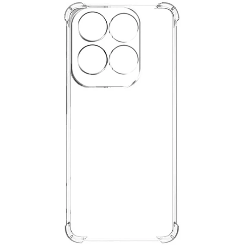 Ультратонкий силиконовый чехол GETMAN с крытыми бортами та камерою на Infinix Hot 50 Pro – Бесцветный (прозрачный). Фото 5 из 5