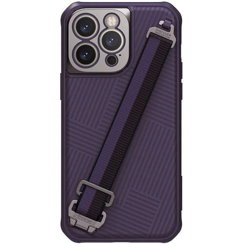 

Карбована накладка Nillkin Strap Magnetic Case на Apple iPhone 14 Pro Max (6.7") (Dark Purple)