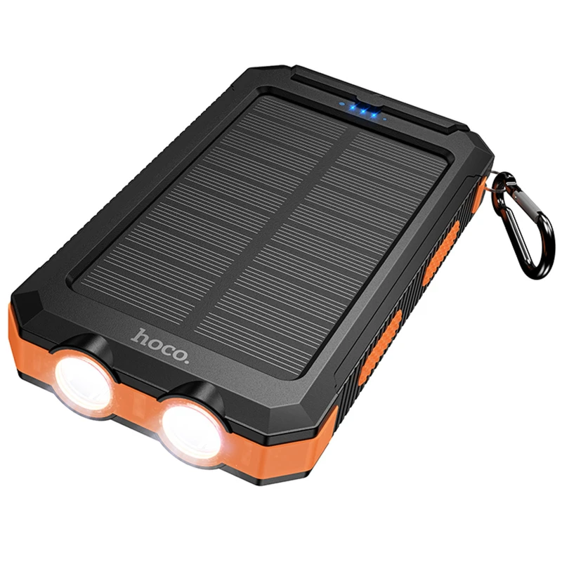 Портативний ЗП Power Bank Hoco J164 Platinum solar 10.5W with lighting 8000 mAh – Black. Фото 3 з 7