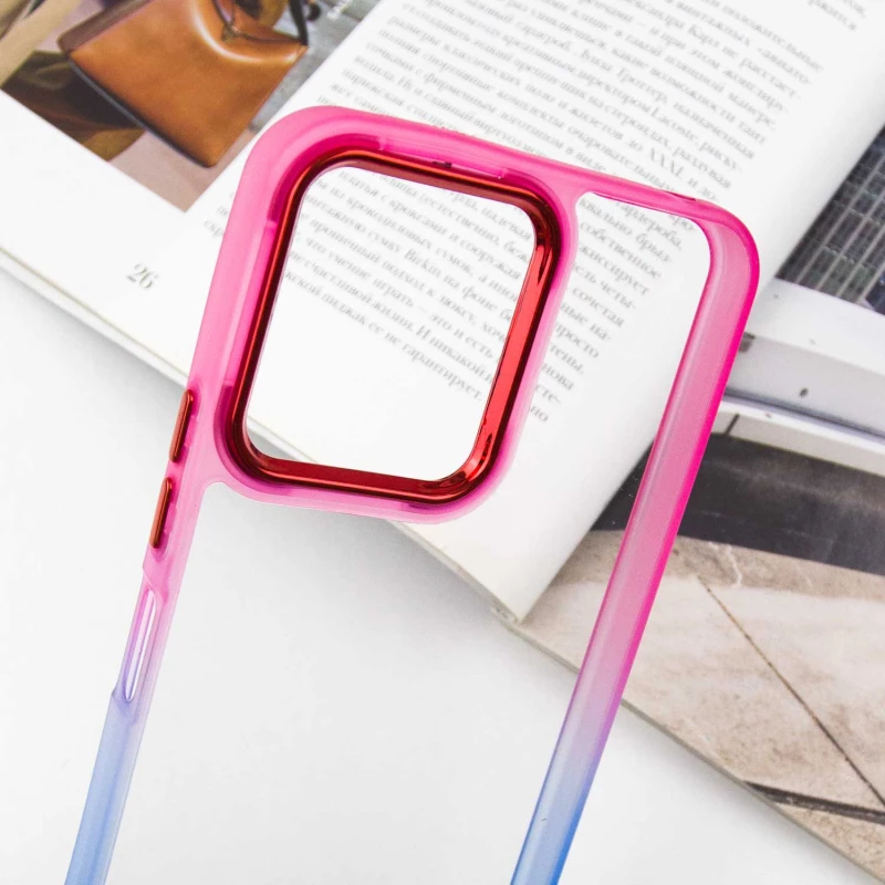 Силіконовий чохол фреш на Xiaomi Redmi 12 – Синій / Рожевий. Фото 6 з 6