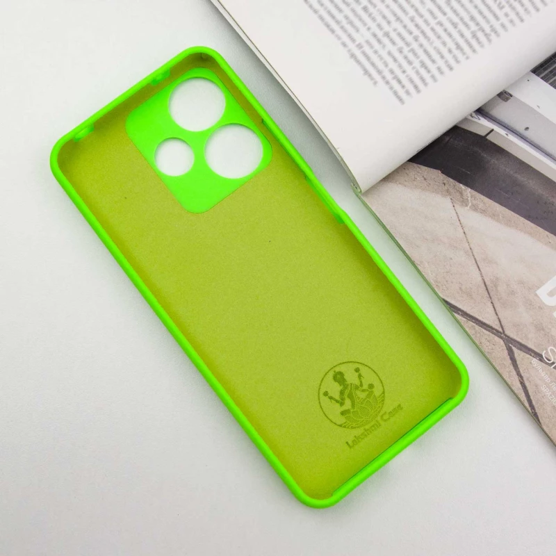 Чохол Silicone Case Lakshmi Plus з закритою камерою на Xiaomi Poco M6 4G – Салатовий / Neon Green. Фото 7 з 9