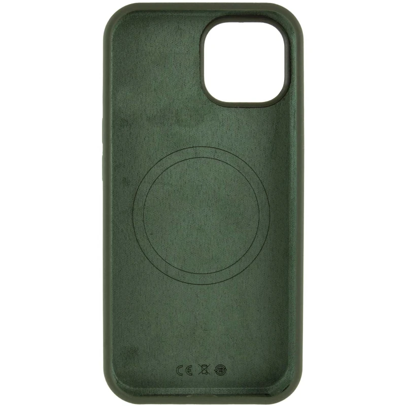 Чохол Silk Full Protective (AA) NO LOGO with Magnetic Fit для Apple iPhone 14 (6.1") – Зелений / Cyprus Green. Фото 5 з 7
