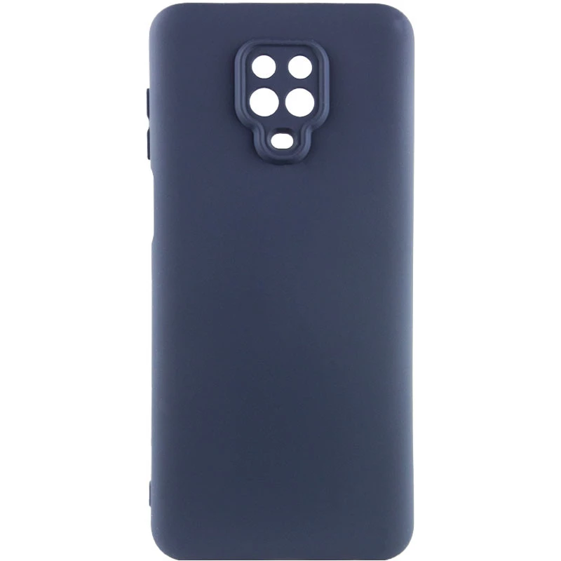 Кольоровий силіконовий чохол GETMAN із закритою камерою для Xiaomi Redmi Note 9s / Note 9 Pro / Note 9 Pro Max – Синій / Midnight Blue. Фото 1 з 5